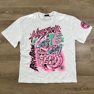 Hellstar Lots of Glory White Graphic T-Shirt